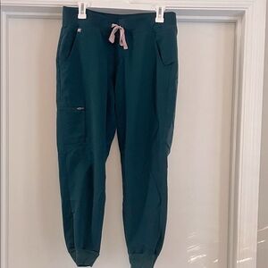 Figs Zamora Jogger Scrub Pants in Caribbean Blue Size Medium Petite
